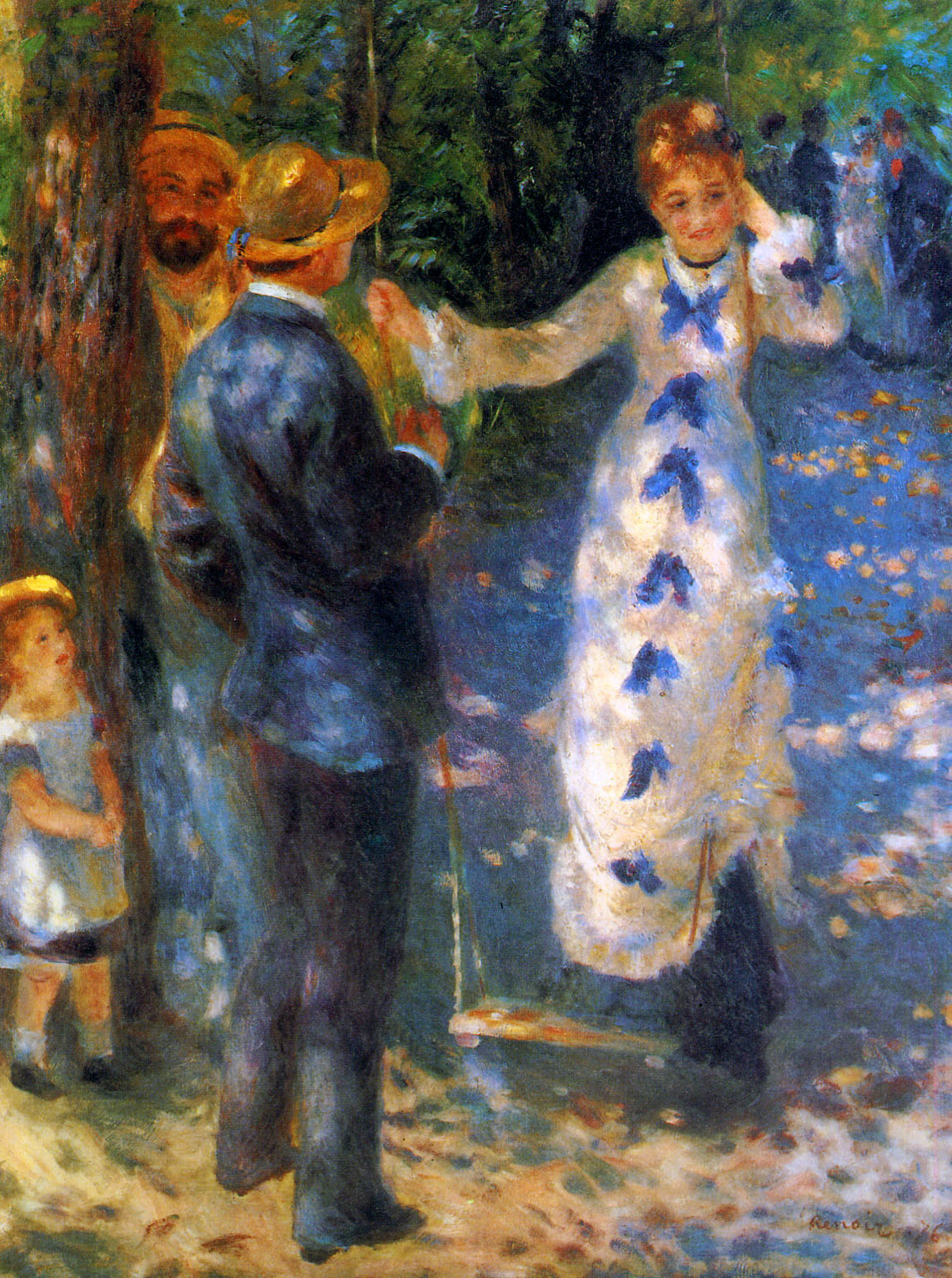 The Swing (La Balancoire) - Pierre-Auguste Renoir painting on canvas